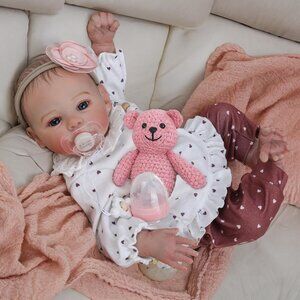 18 Inches Isadora Realistic Girl Cute Soft Vinyl Body Real Life Baby Dolls